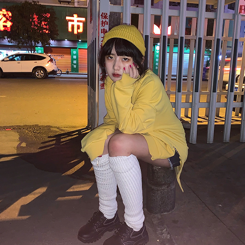 兔殺陷阱 真正的jk堆堆袜千禧年辣妹原宿风制服大象泡泡腿袜女款