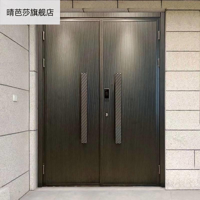 豪华铸铝门防盗门别墅大门双开门家用进户门农村自建房对开门定制