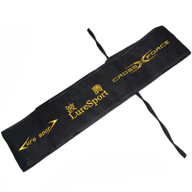 鱼竿袋麂皮绒路亚竿布袋1.15/1.27/1.46/1.57/1.65m金线刺绣竿袋