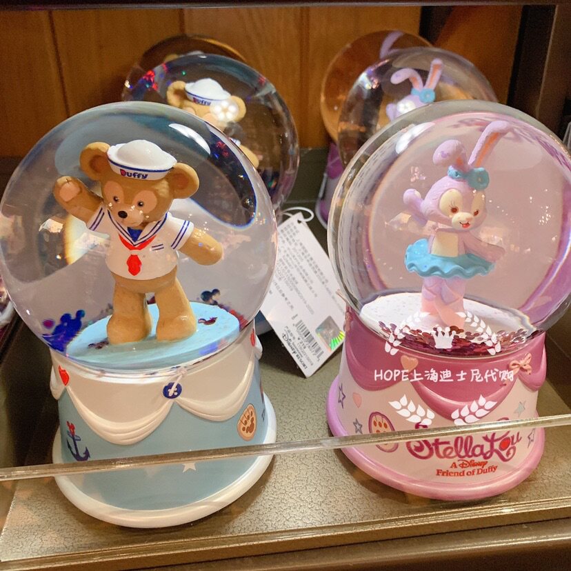 星黛露达菲可旋转带音乐水晶球上海迪士尼国内代购纪念品礼物