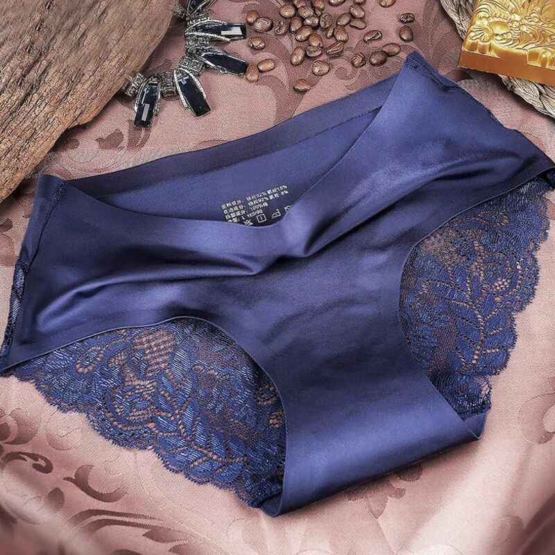 穿dress 女士服饰 内裤女士纯棉质面料性感中腰蕾丝女装抗菌莫代尔