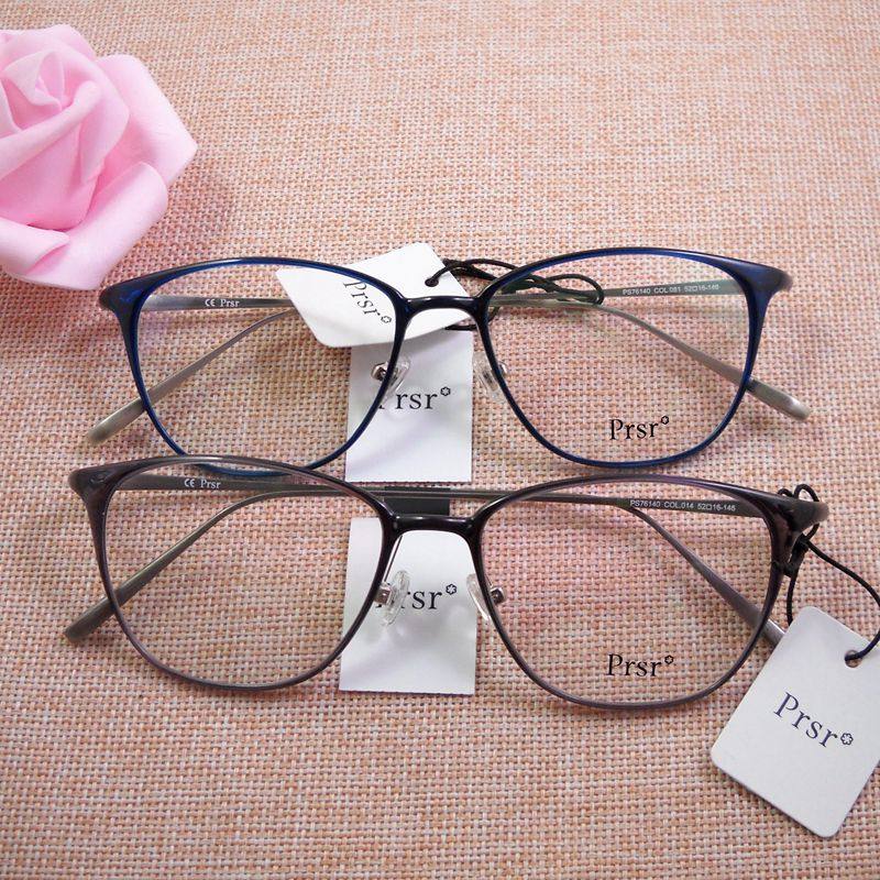 帕莎近视眼镜框女眼镜架钛时尚复古圆形金属细边超轻ps76140