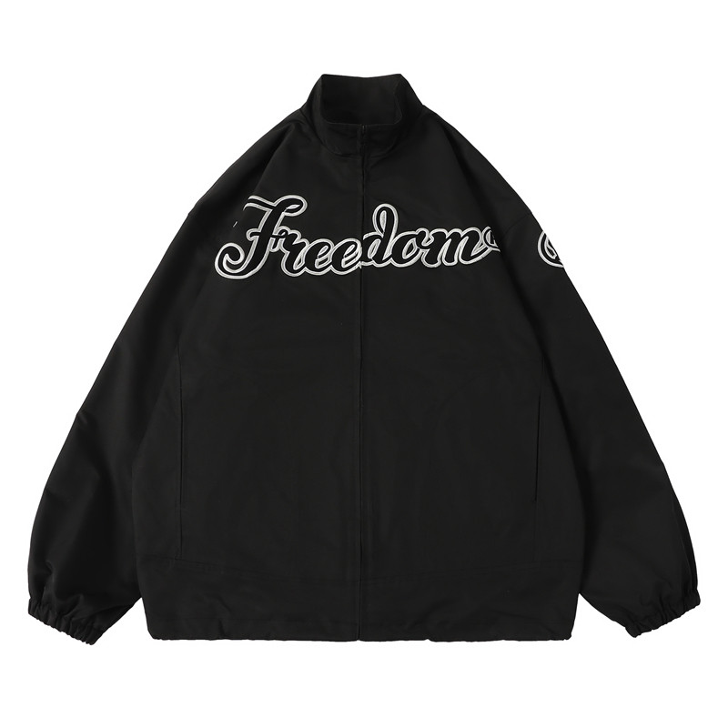 blacklists美式街头复古刺绣运动风衣外套男潮牌宽松嘻哈冲锋衣春