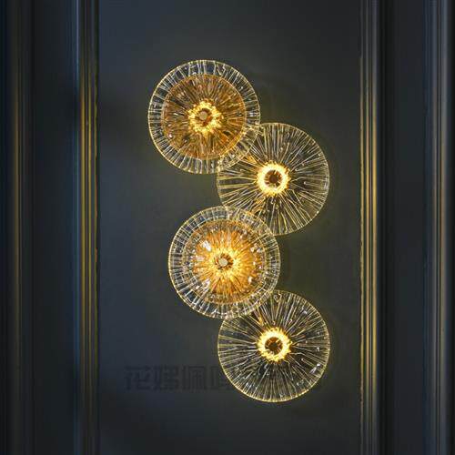 水晶壁灯后现代轻奢水晶壁灯客厅电视背景墙装饰灯简约创