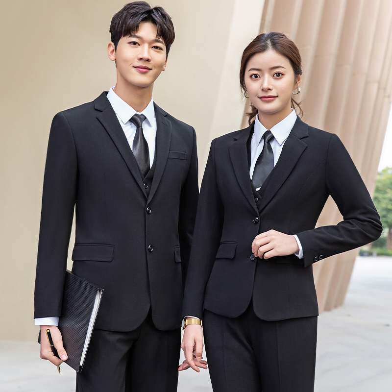 公务员面试正装男西装套装大学生服装男女同款职业装教师工作服