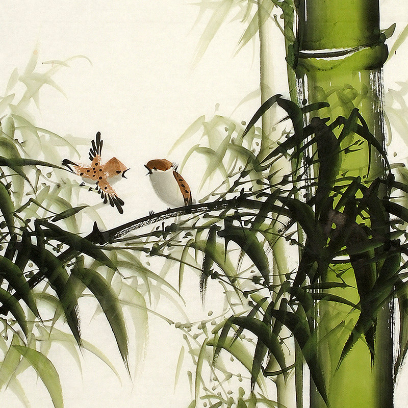 杨平《竹报平安》