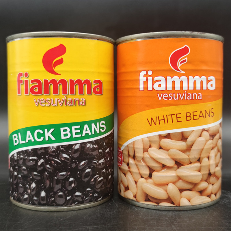 意大利进口black beans黑豆熟制黑芸豆罐头 拌沙拉即食蔬菜罐头