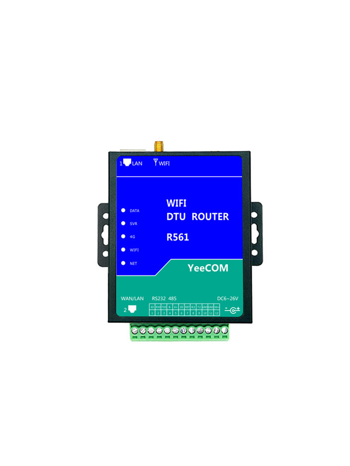 YeeCOM工业级路由器wifi双网口232+485串口DTU模块MQTT转透AP热点