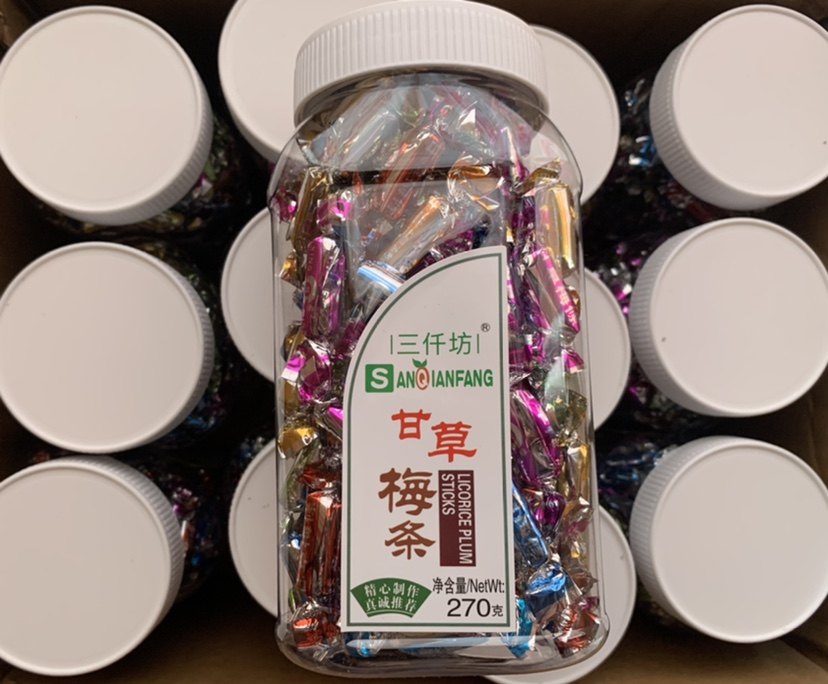香港三仟坊甘草梅条 梅类零食 开胃可口 儿时回忆零食 休闲食品