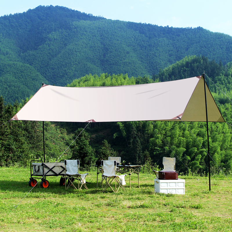 千猫户外天幕帐篷野营露营野餐防雨防晒遮阳布棚野炊装备便携凉棚