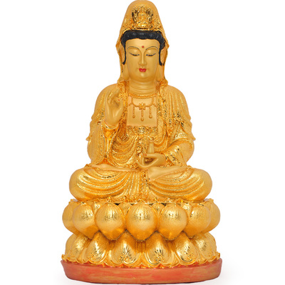 正品南海坐莲观音佛像居家供奉家用客厅玄关观世音观自在佛像摆件