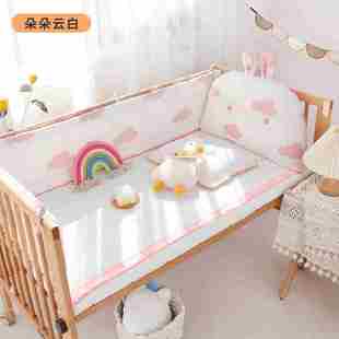 销婴儿床床围a类儿童拼接床防撞护栏软包三件套宝宝床侧边围栏厂