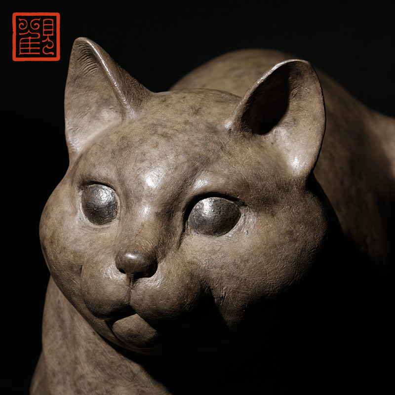 观复博物馆 观复猫 雕塑摆件 雕塑模型 手工艺术品 纯铜铸造