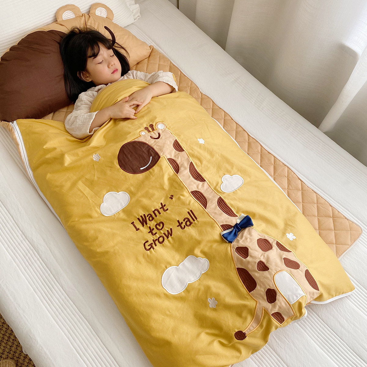 特价睡袋儿童 小学生 幼儿园_儿童睡袋秋冬防踢被婴儿纯棉被子四季