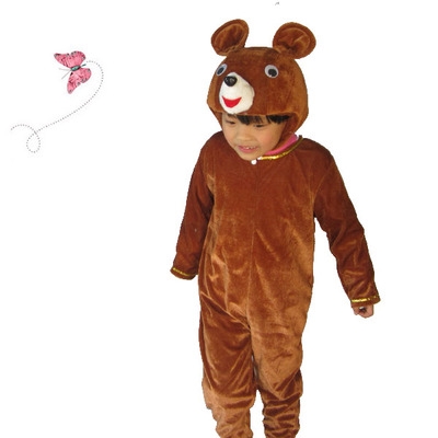 高档小熊演出服棕熊动物服儿童舞会北极熊扮演服装黑熊表演服圣诞