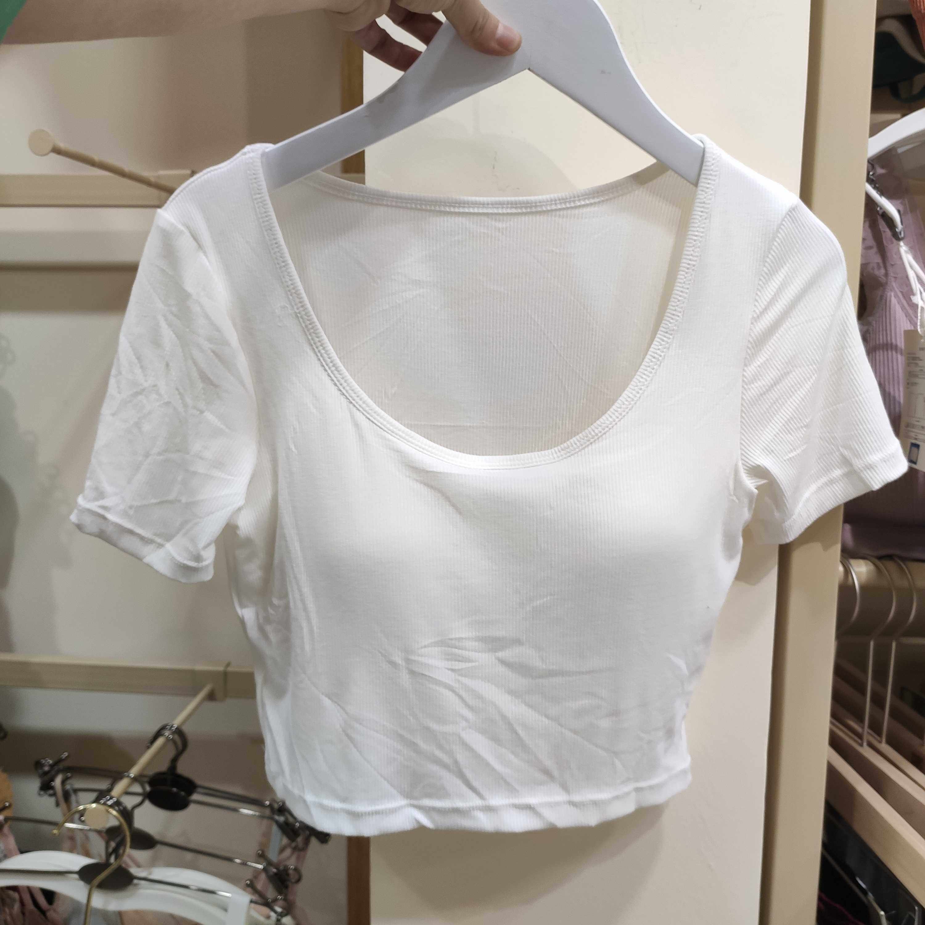 短款内搭小背心带胸垫打底上衣女春夏美背贴身露脐吊带妃子纪5821