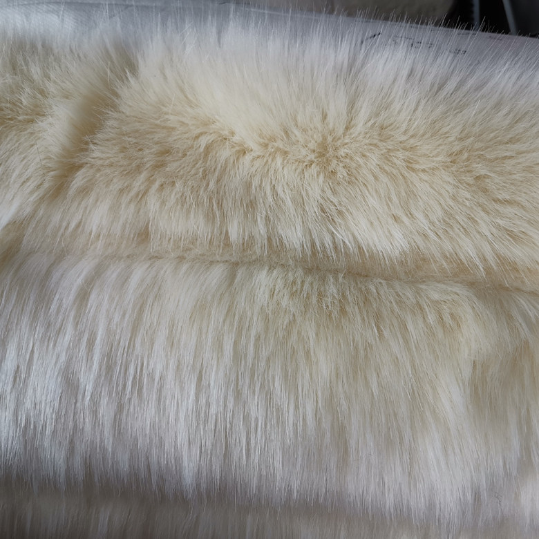 仿皮草长毛绒布厚实浓密2200g/m仿狐狸毛横剪条diy大衣包包毛布料