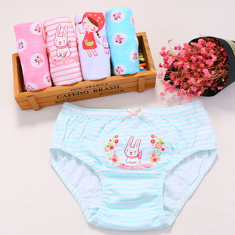 儿童内裤女童三角纯棉2-3a类面包裤4-5宝宝6-7岁中小童学生短裤衩