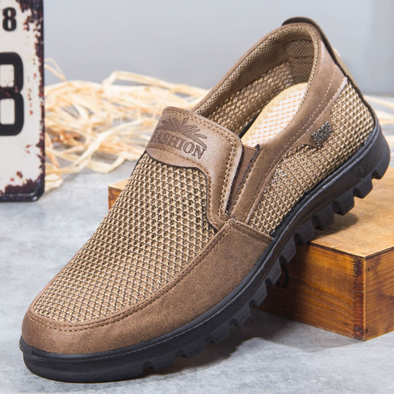 老北京布鞋爸爸鞋老年人男子夏季鞋老人舒适60岁70凉鞋防滑软底鞋