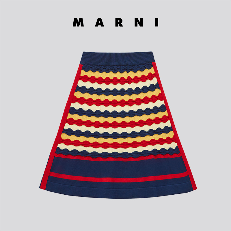 MARNI 2021新款早春系列女士针织条纹拼色半身裙在类目 女装/女士精品, 半身裙中 - 来自Buy2taobao.com提供专业的淘宝代购服务