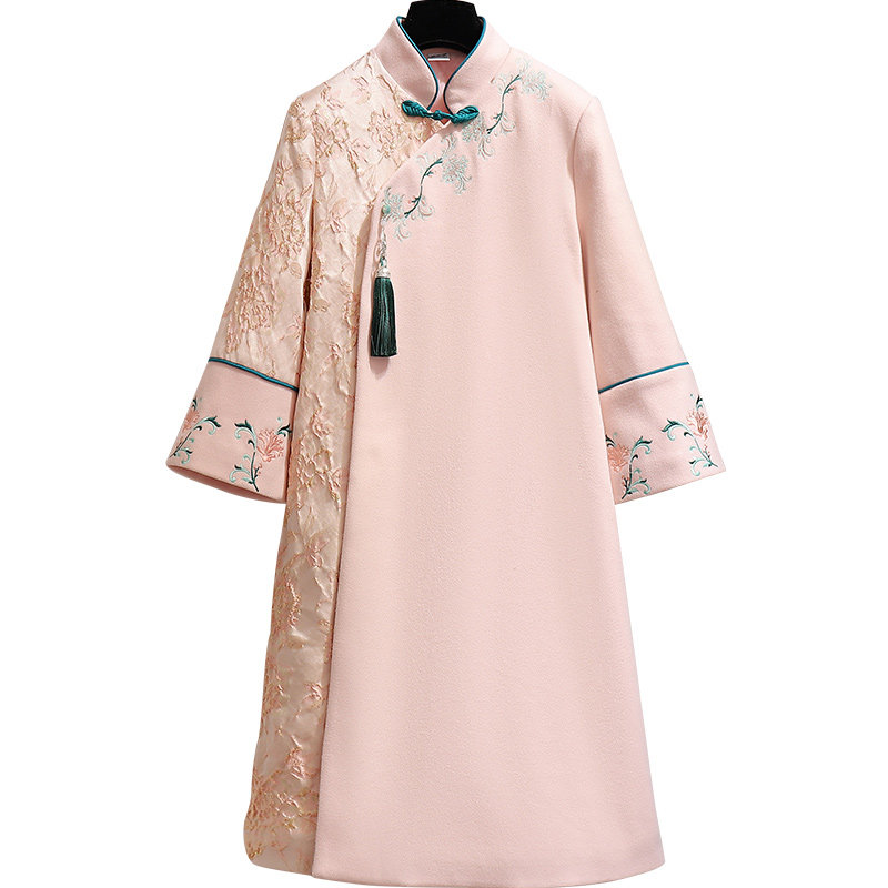 旗袍年轻款少女2020年新款秋冬季改良版连衣裙日常可穿唐装拜年服