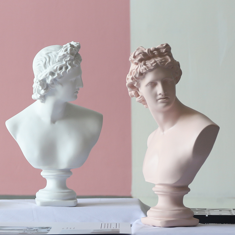 欧式大卫阿波罗人物雕像素描模特艺术品摆件书房客厅橱窗装饰品