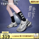 天美意聚光灯下厚底增高银色老爹鞋女运动鞋复古休闲鞋新款