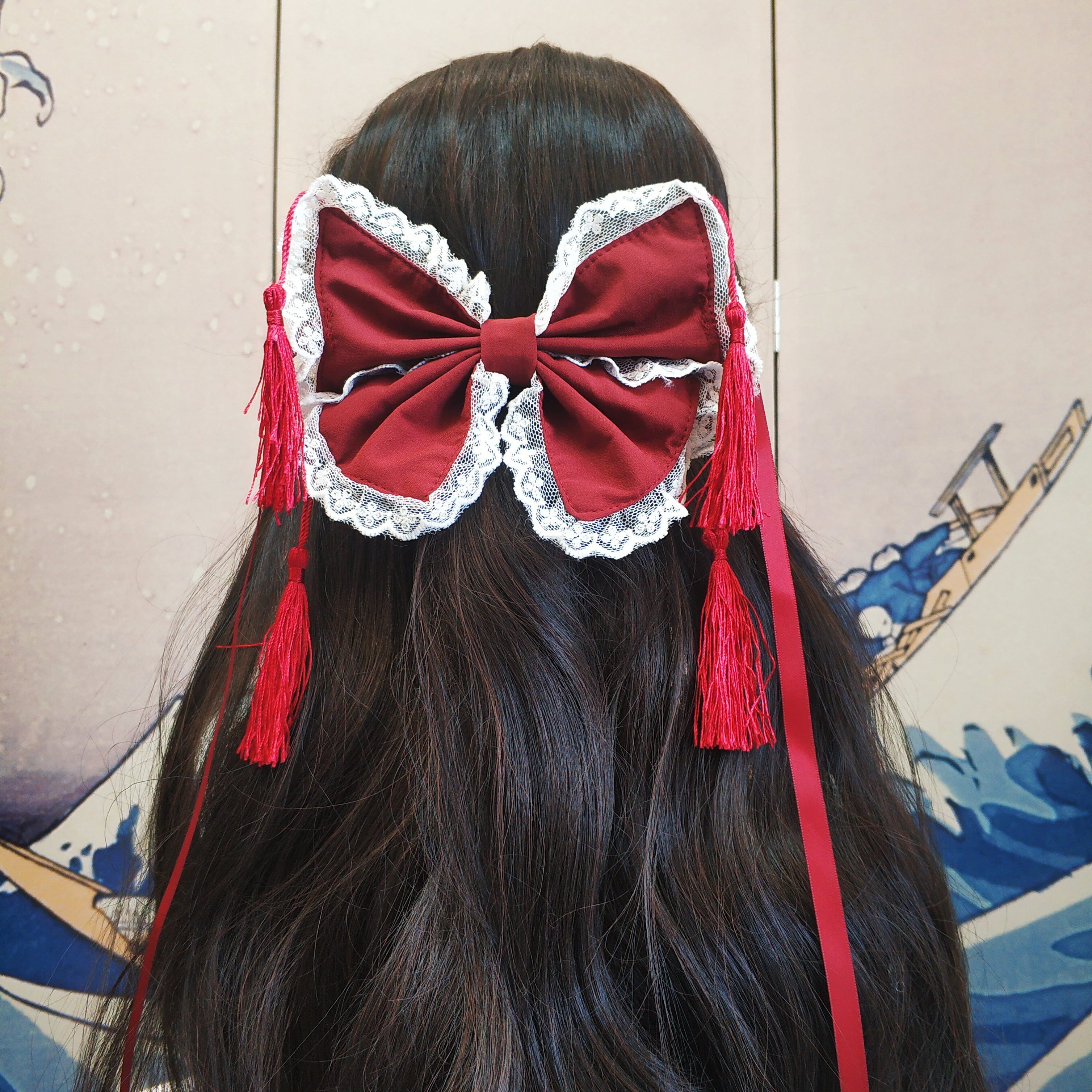 【金鱼姬发饰】lolita日系软妹漫展洛丽塔cos大蝴蝶结发夹包邮_不打折