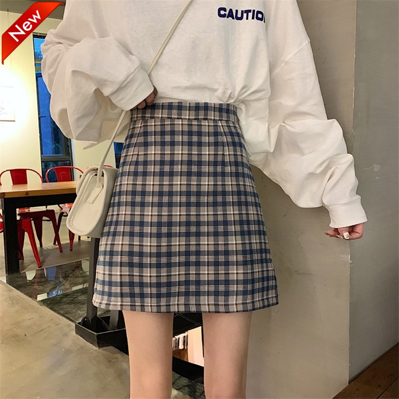 韩国东大门春夏2020新款宽松高腰A字半身裙格子显瘦防走光短裙女|ruв категории Женская одежда, юбка - от Buy2taobao.com для оказания профессиональной услуги покупки агента Taobao