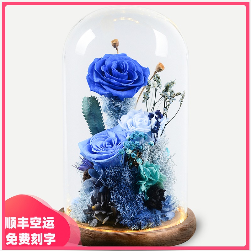 永生花礼盒玻璃罩七夕圣诞情人节礼物生日送女友玫瑰花干花束|ruв категории доставка цветов/цветок моделирования/растения садоводства, вечную жизнь цветы/сушеные цветы, вечную жизнь цветы - от Buy2taobao.com для оказания профессиональной услуги покупки агента Taobao
