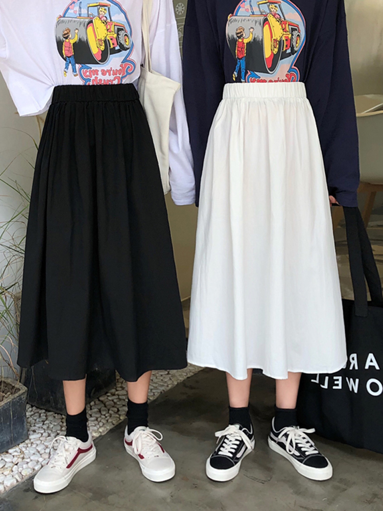 suit thigh Autumn and winter skirt 2019 Paige Elastic waist Overknee Mid length version Student tidein the Women's clothing/Boutique , Skirts category - from Buy2taobao.com to provide professional Taobao agent buy service