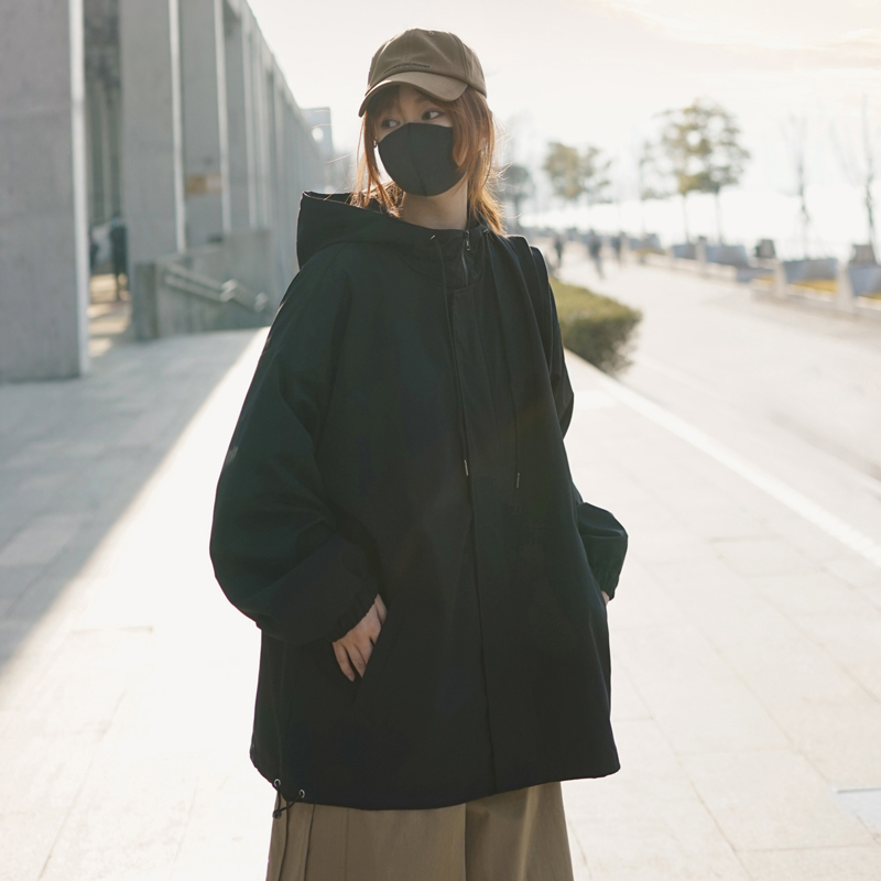 盐系日系机能风春秋薄外套女宽松bf中性工装夹克街头帅气酷潮炸街