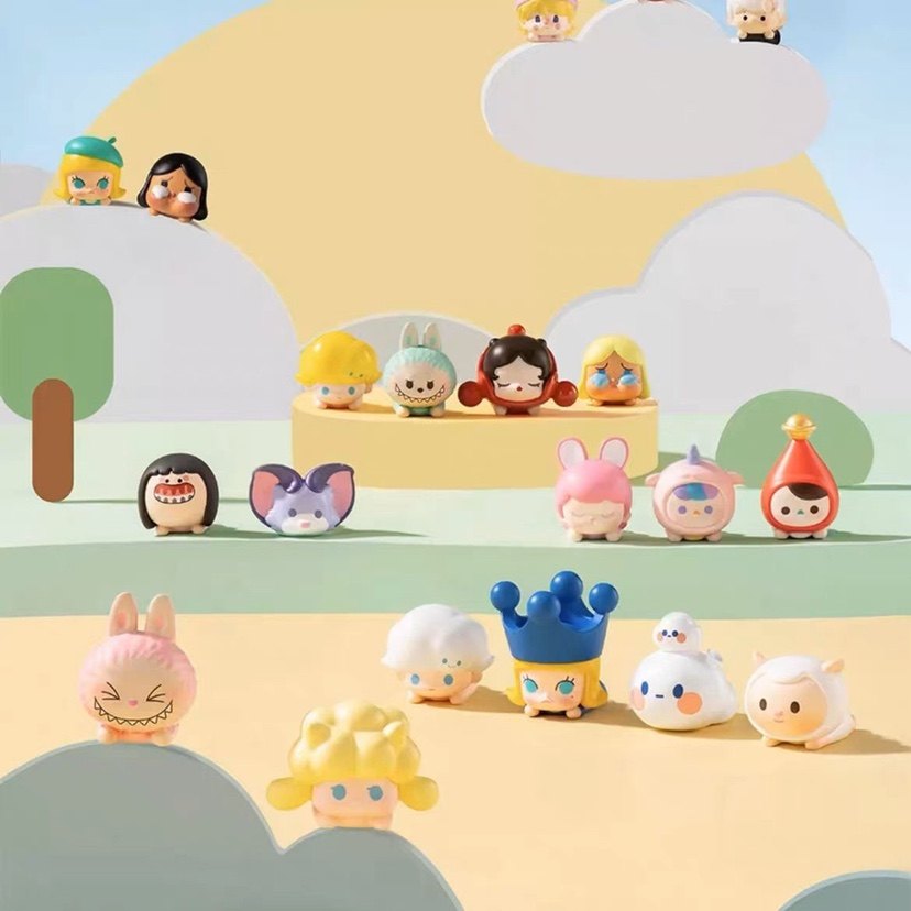 正版popmart泡泡玛特萌粒三代popbean经典基础趴姿系列mini可爱