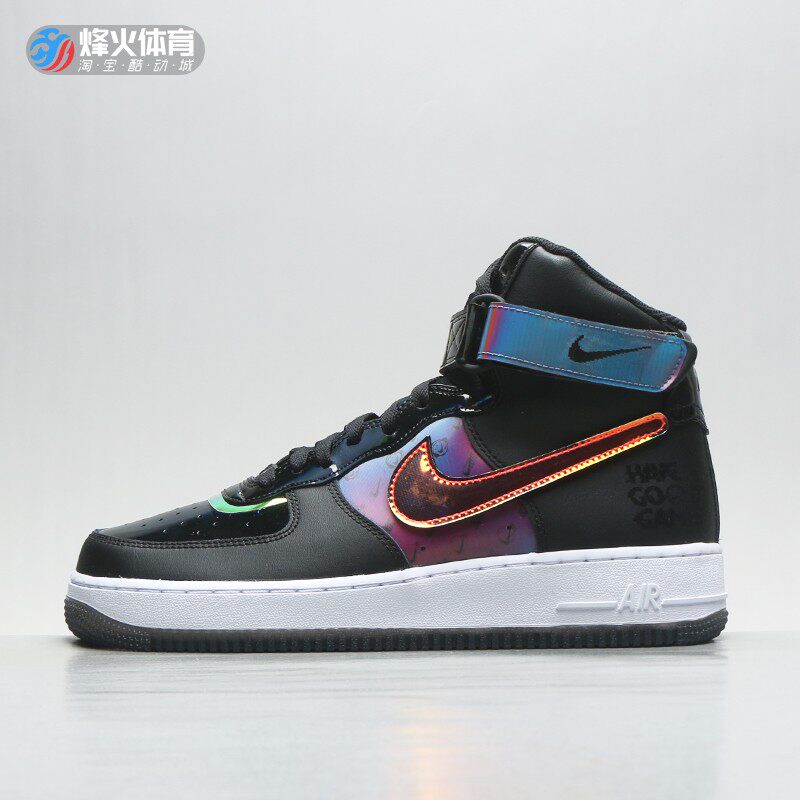 断码清仓 nike air force 1 af1电玩英雄联盟镭射板鞋 dc0831-101