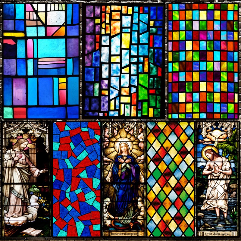 European style Retro Church Stained Glass Sticker Static electricity Scrub window film wardrobe TOILET window Flower stickersin the Home accessories , Stickers , Ceramic tile/Glass Sticker category - from Buy2taobao.com to provide professional Taobao agent buy service