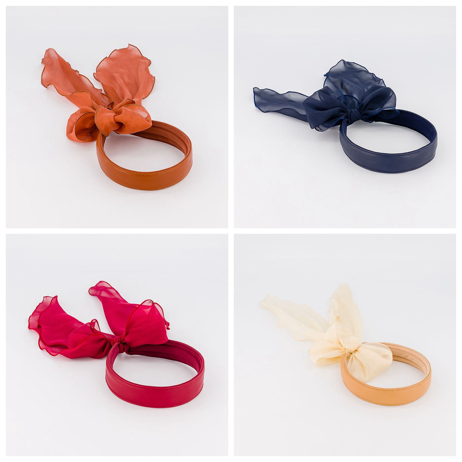 法国alexandre de paris亚历山大发饰赛琳娜羊皮发带发箍头箍