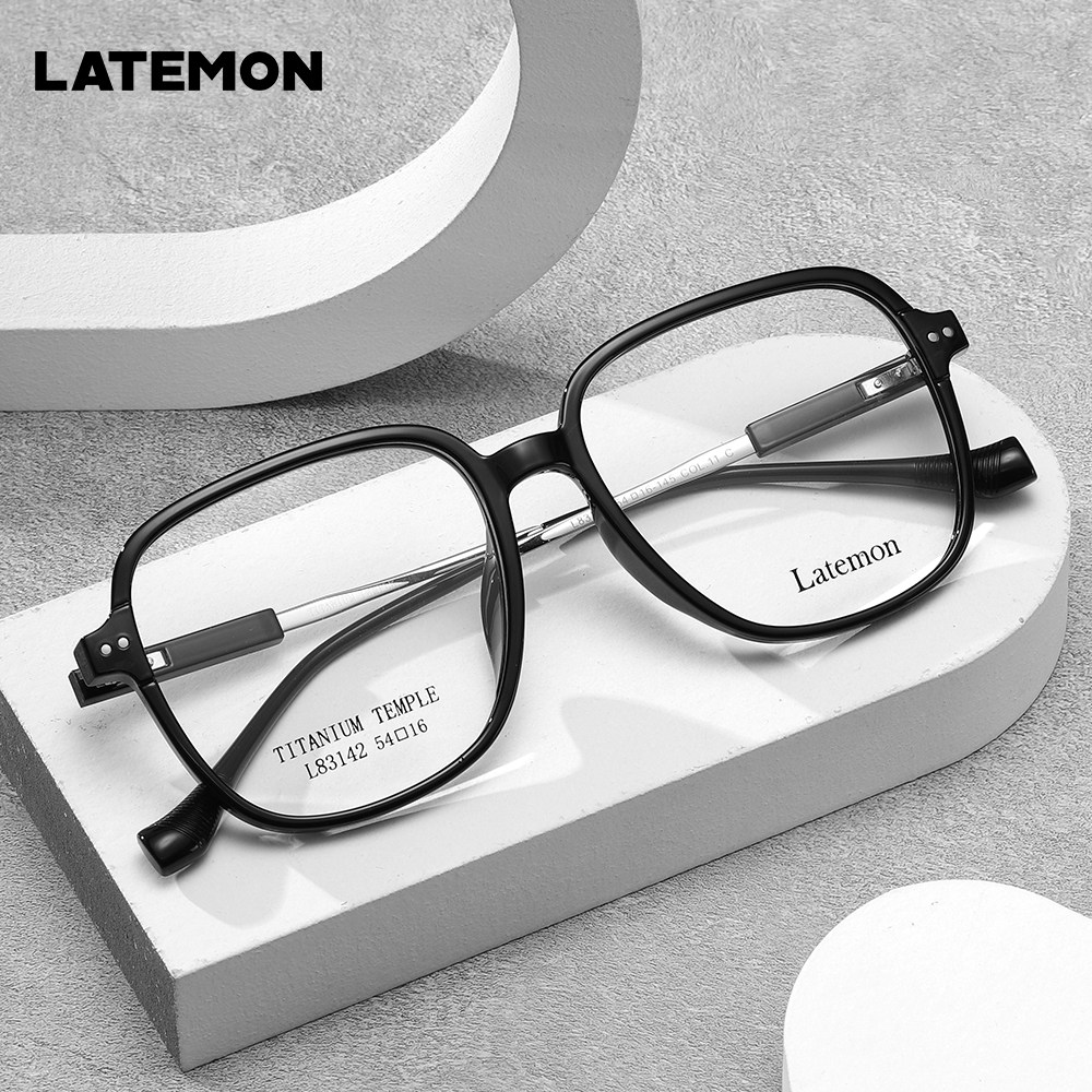 latemon浪特梦方形眼镜架男显脸小近视眼镜女可配度数防蓝光83142