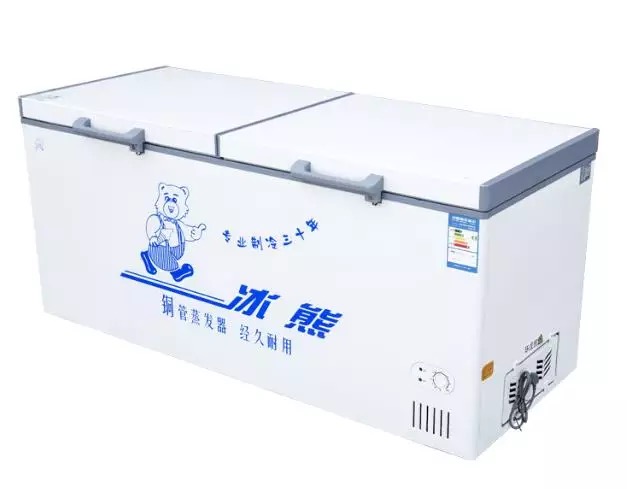 冰熊精铜管冷冻冰柜468lbc/bd-518商用大容量798升冷藏卧式蒸发器