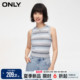 ONLY2024夏季新款时尚设计简约百搭蝴蝶结装饰圆领背心针织衫女
