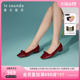 [樱桃果酱]莱尔斯丹2024春夏新款时尚粗跟红色小皮鞋女单鞋32806