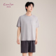康妮雅睡衣男夏季莫代尔2025新款短袖短裤家居服套装薄款圆领透气