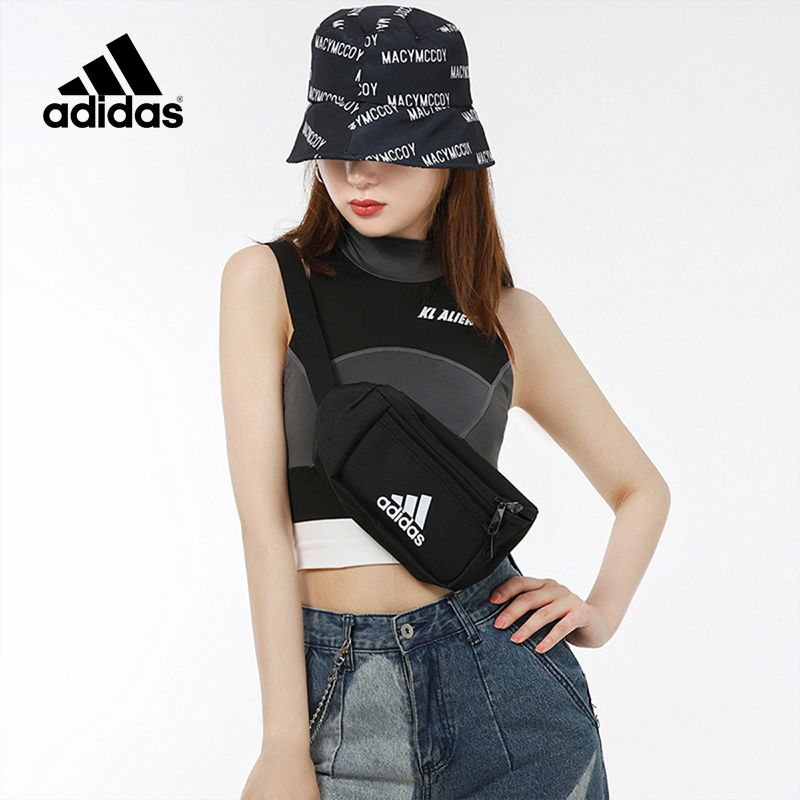 adidas阿迪达斯跑步腰包多功能男女士运动大容量健身手机斜挎胸包