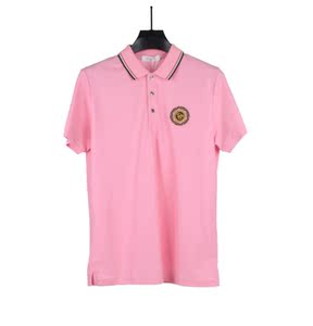 粉色polo衫男图片