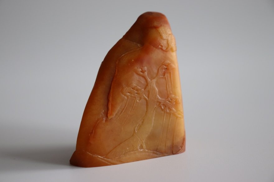 寿山随形薄刻印石