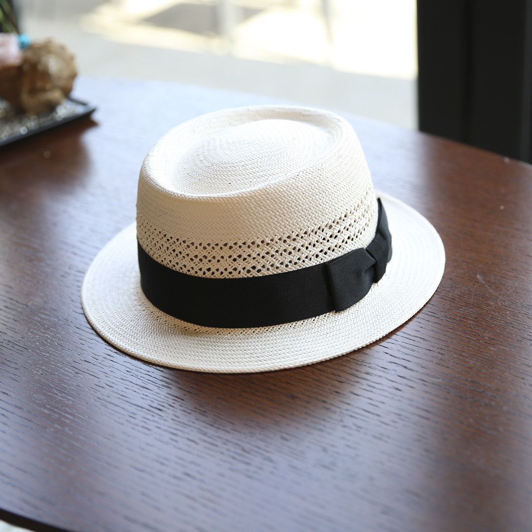 重磅推荐超级轻便谁戴都好看的手工平顶遮阳日本草帽