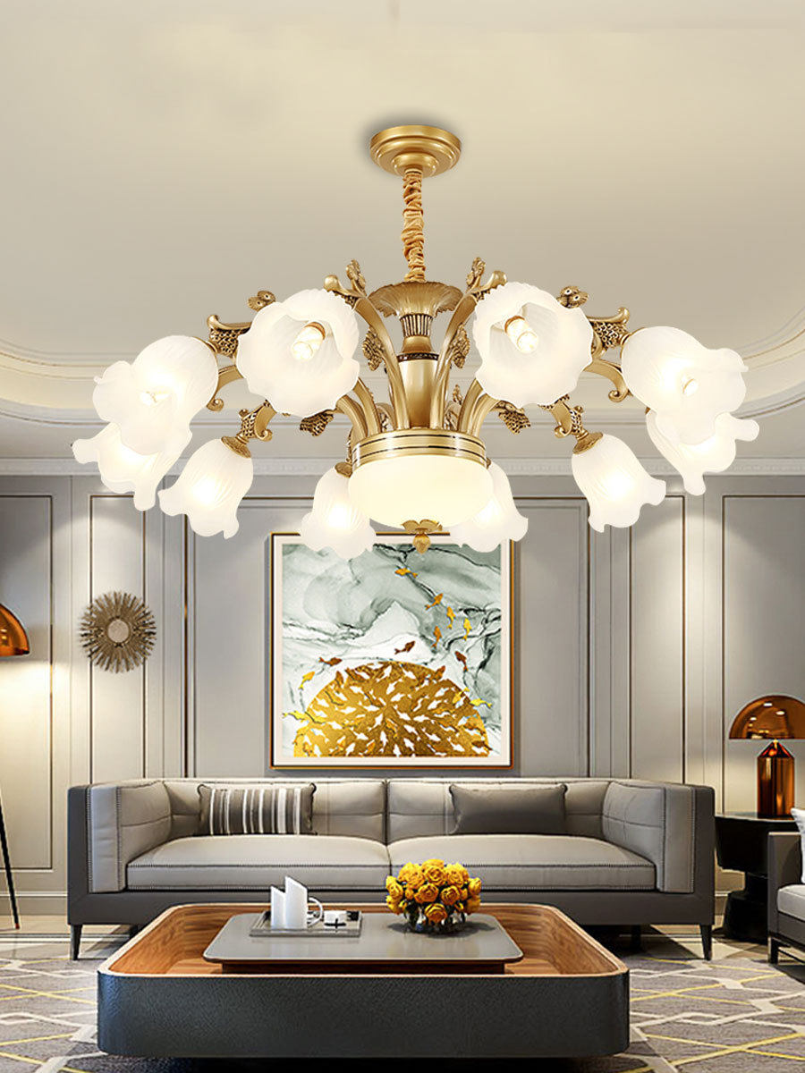欧式吊灯客厅灯2022年新款简欧奢华大气美式卧室餐厅灯头朝下吊灯