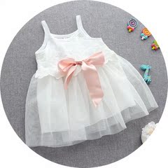 小公主女宝宝吊带裙连衣裙夏装0-1-2-3岁小女孩婴幼儿无袖吊带裙