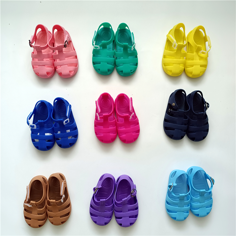 Milo7c-自制 包头男女儿童运动凉鞋宝宝沙滩鞋魔术贴防水软底凉鞋