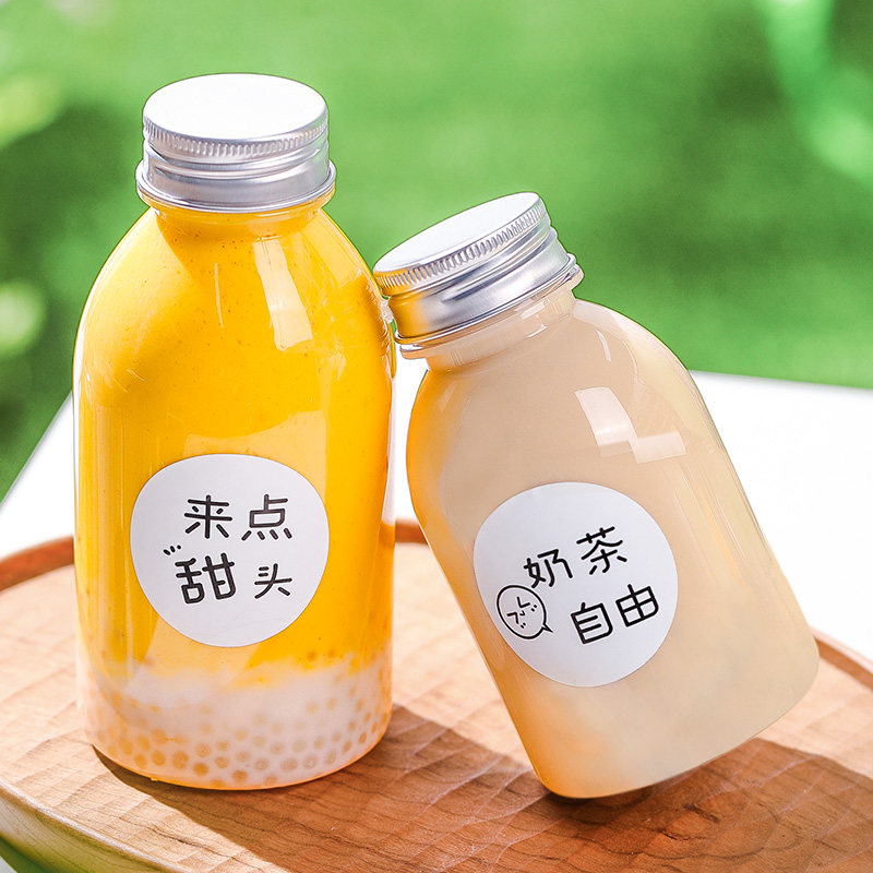 杨枝甘露网红贴纸奶茶瓶果汁饮料瓶蛋糕杯标签外卖可爱奶盖不干胶