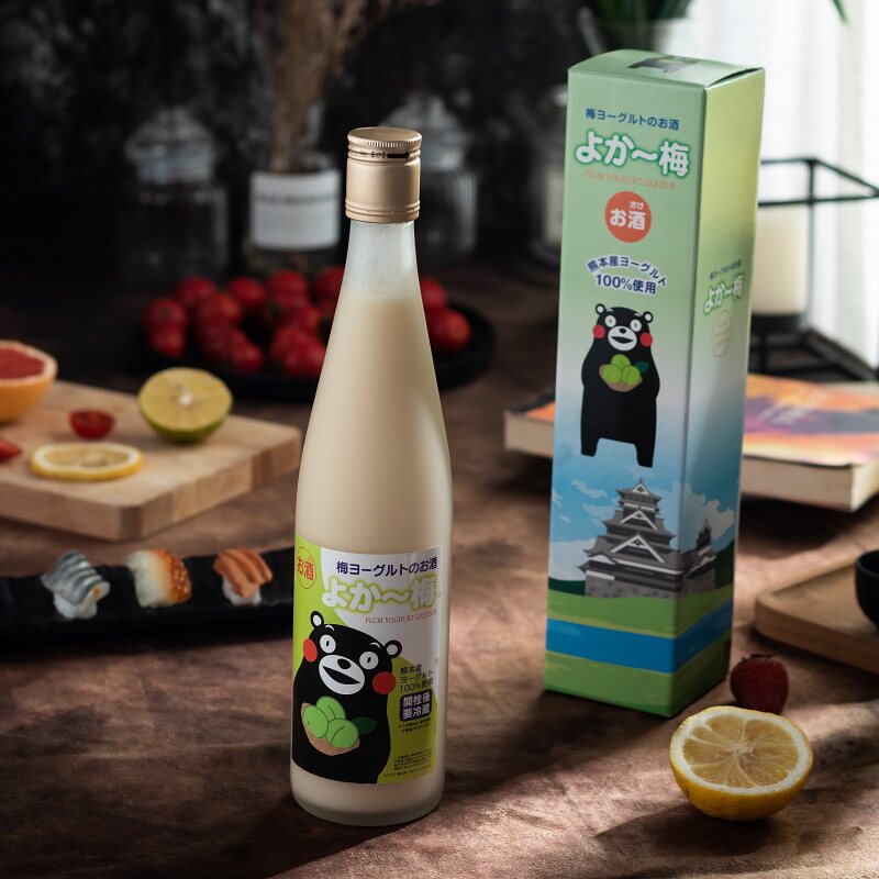 炒鸡好喝~日本进口梅子酒熊本酸奶酒梅子风味特浓牛奶利口酒500ml